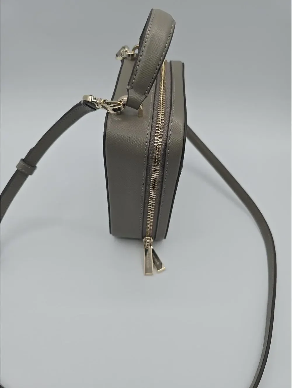Kate Spade Thunder Cloud Brown Leather New York Daisy Vanity Crossbody Bag